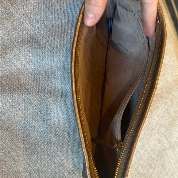 Brahmin Gold Crocodile Embossed Clutch - Picture 2 of 5